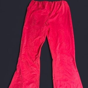 Vibrant Red Flared Pants